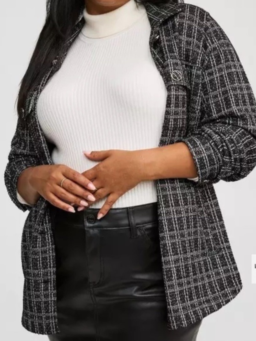 Torrid Stretch Boucle Shacket - Picture 2 of 7
